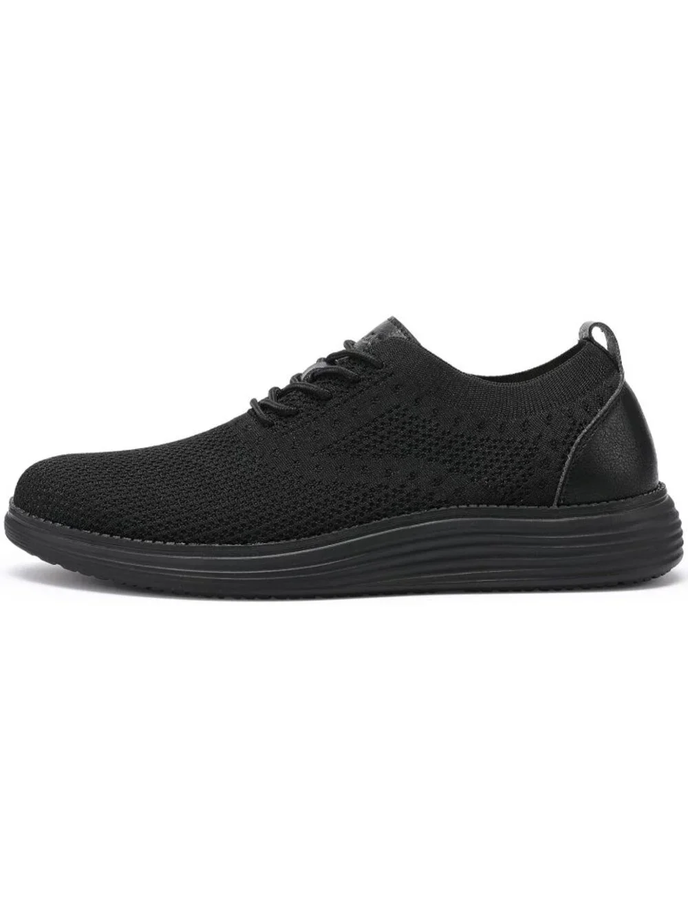 VILOCY Men's Black Ethylene Vinyl Acetate Casual Breathable Comfortable Sneakers